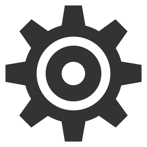 Settings interface symbol of two gears of different sizes - Free 