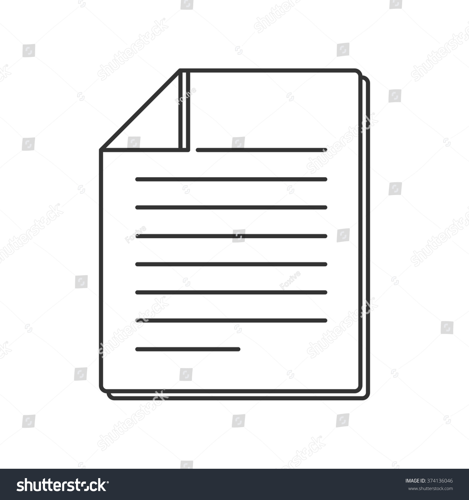 Silhouette sheet paper icon Royalty Free Vector Image
