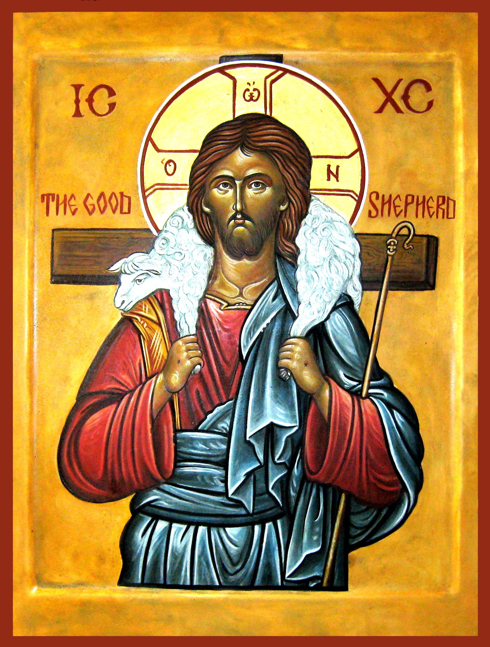 Christ the Good Shepherd, Orthodox Mini Icon - at Holy Trinity Store