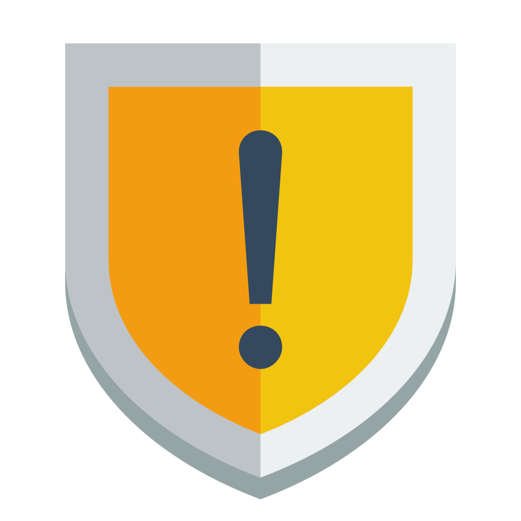 Shield error Icon | Small  Flat Iconset | paomedia