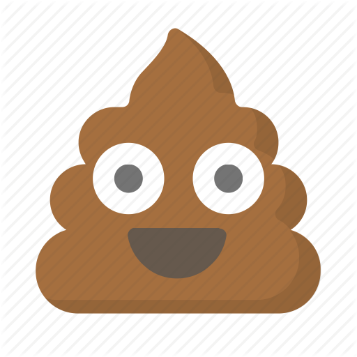 Pile of Poo emoji, shit icon, smiling face with big eyes, symbol 