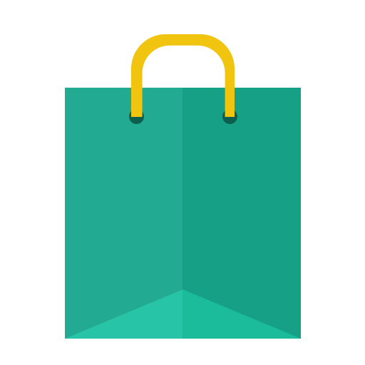 Flat-design shopping bag icon Royalty Free Vector Image