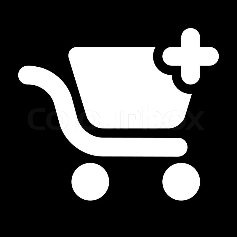 Classica Shopping Cart Icon  Style: Flat Rounded Square White On 