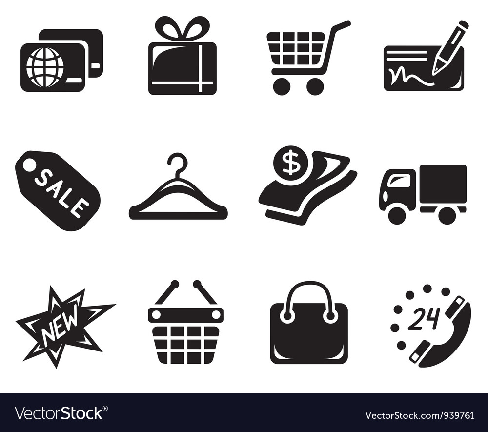 Shop online icons Vector | Premium Download