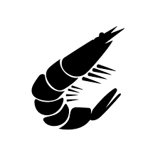 Shrimp icon, shrimp silhouette isolated vector illustration 
