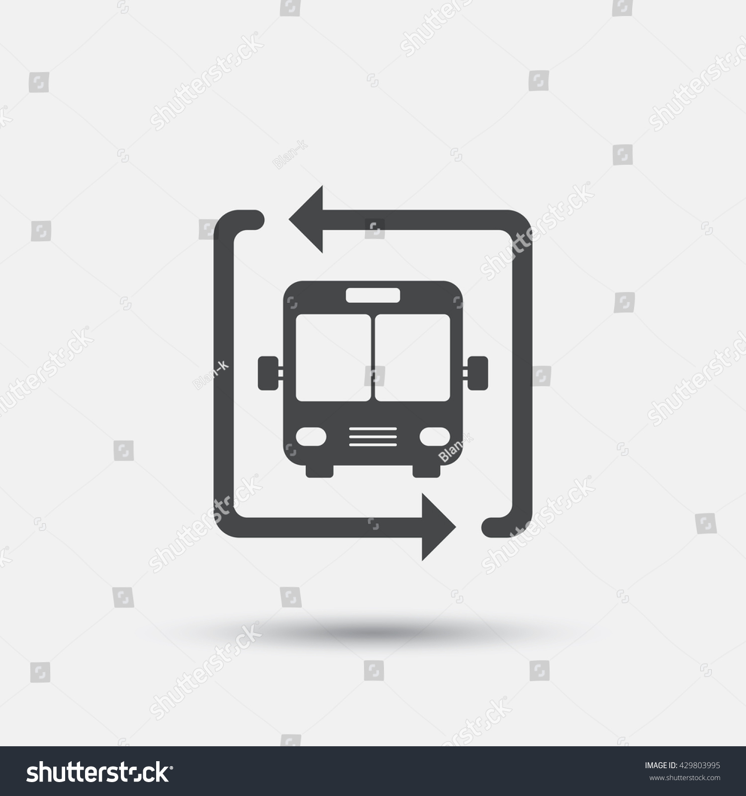 Bus shuttle icon Public transport stop symbol Vector Image