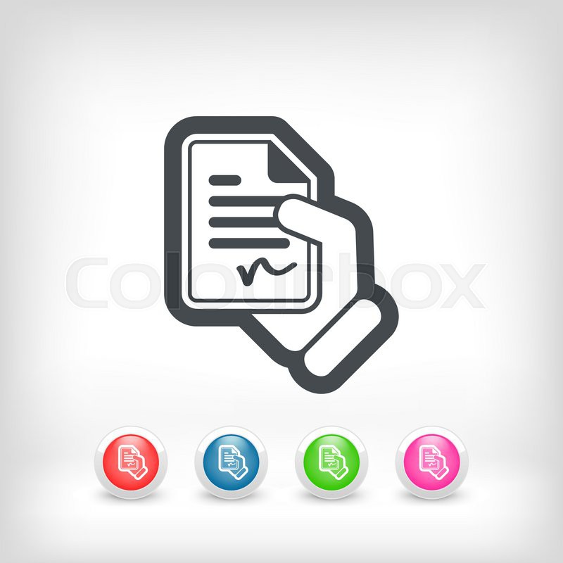 Signed Cheque, finance icon  Stock Vector  dxinerz #83833688