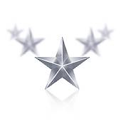 Silver Star Sign Glossy Icon Chrome Pictogram Web Internet Butto 