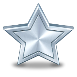 Silver Star Icon. 3D Gold Render Illustration  Stock Photo 