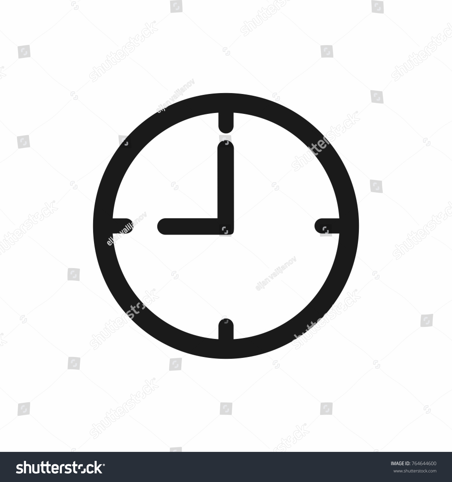 Simple clock icon Royalty Free Vector Image - VectorStock