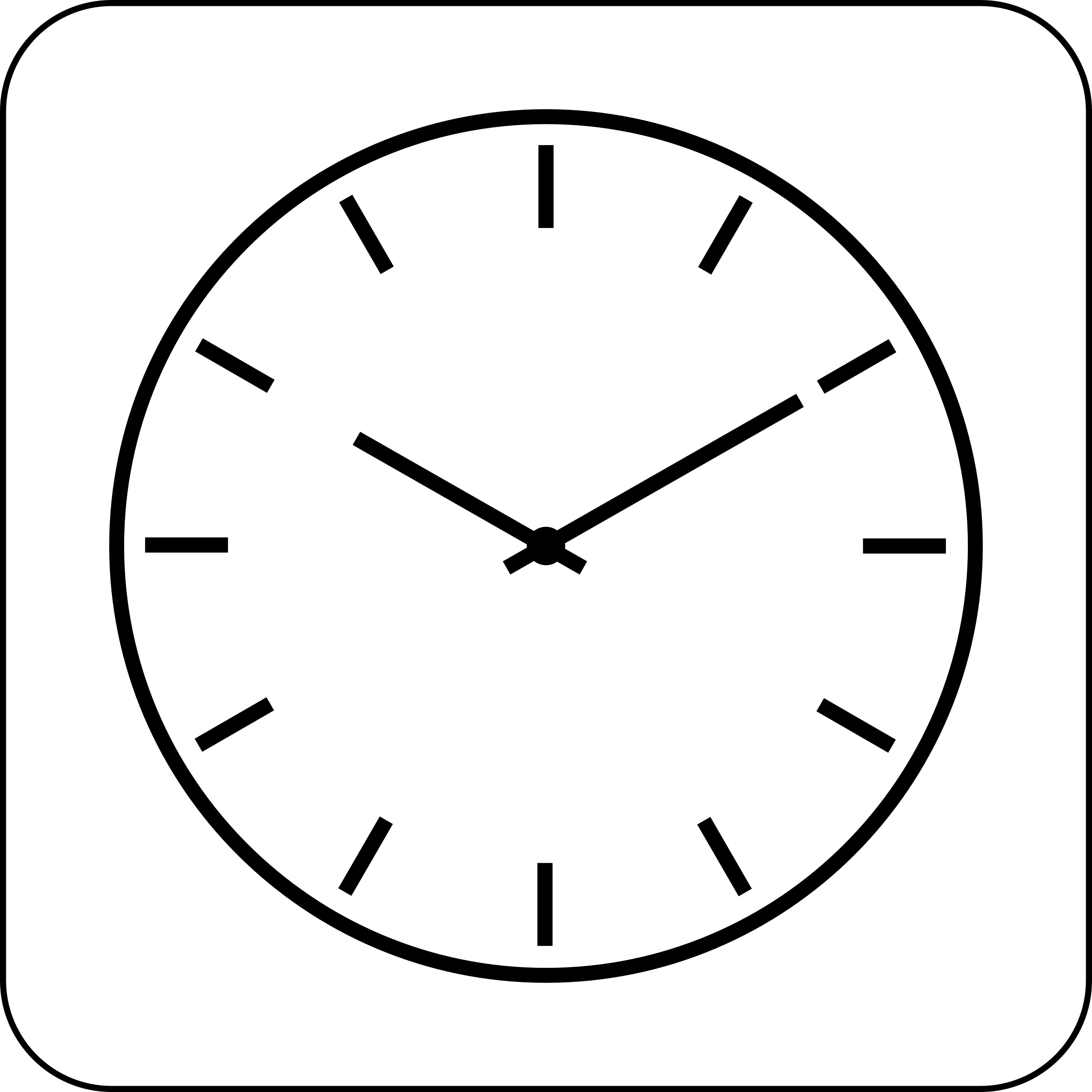 Big Wall Clock Icon, Simple Style Stock Vector - Illustration of 