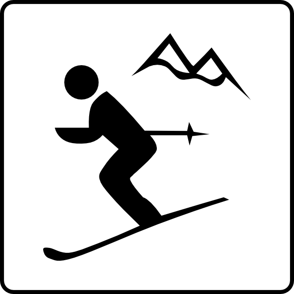 sports, stick man, Skiing, Winter Sports, ski icon