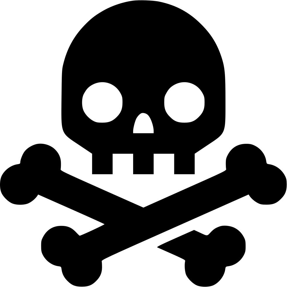 Crossbones, danger, dead, death, evil, skull, toxic icon | Icon 