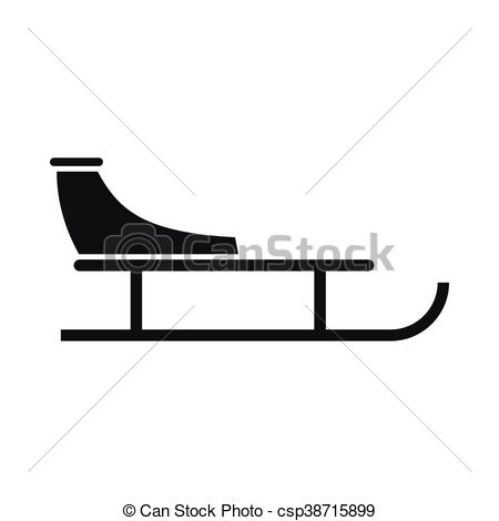 Sled icon digital red Royalty Free Vector Image