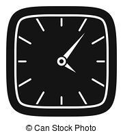 Small wall clock icon simple style Royalty Free Vector Image