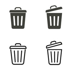 Trash Can Icon Professional Pixel Perfect Stock Vector 368777828 