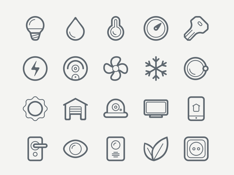 Smart home - Free buildings icons