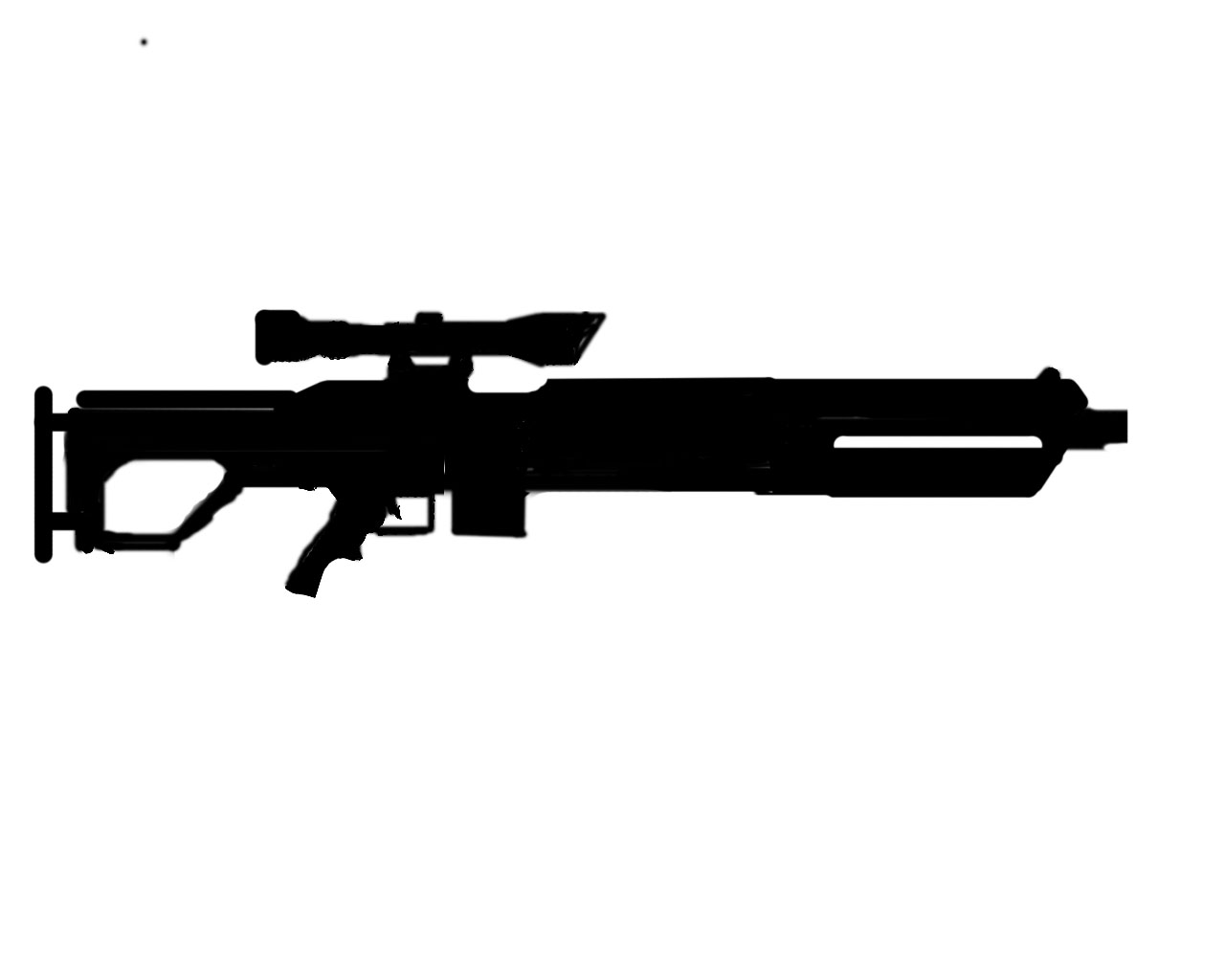 Sniper rifle icon in black style isolated on white background 