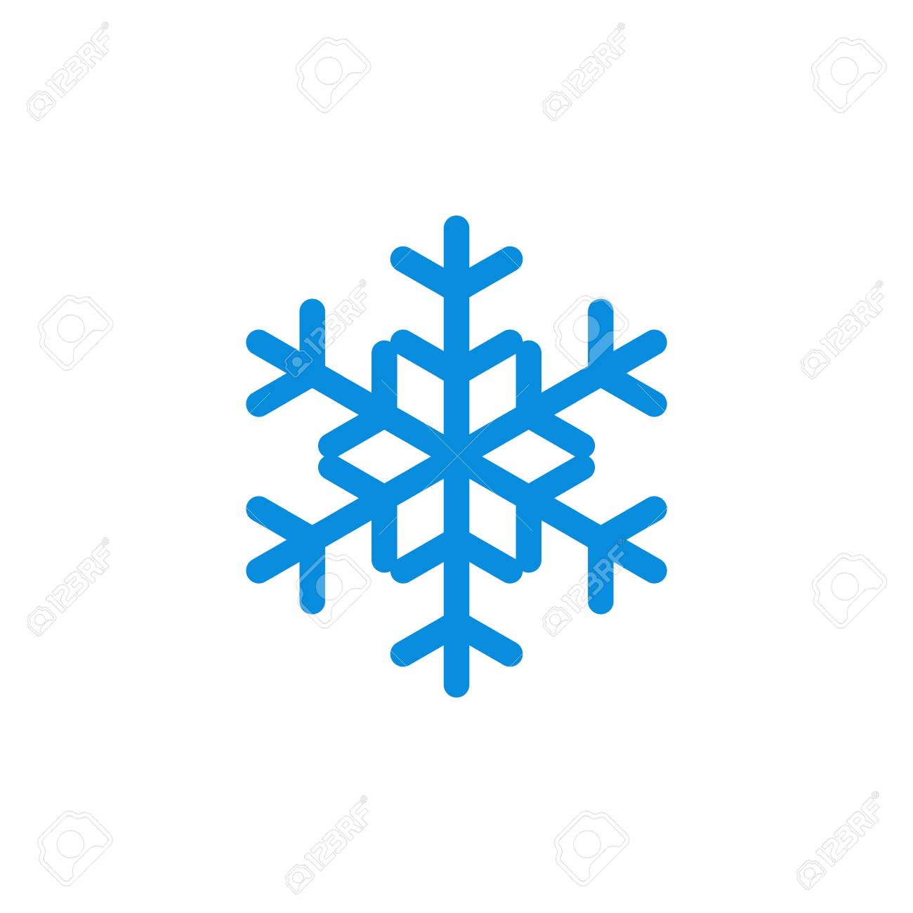Snowflake Vector Icon Snowflake Text Merry Stock Vector 754098766 