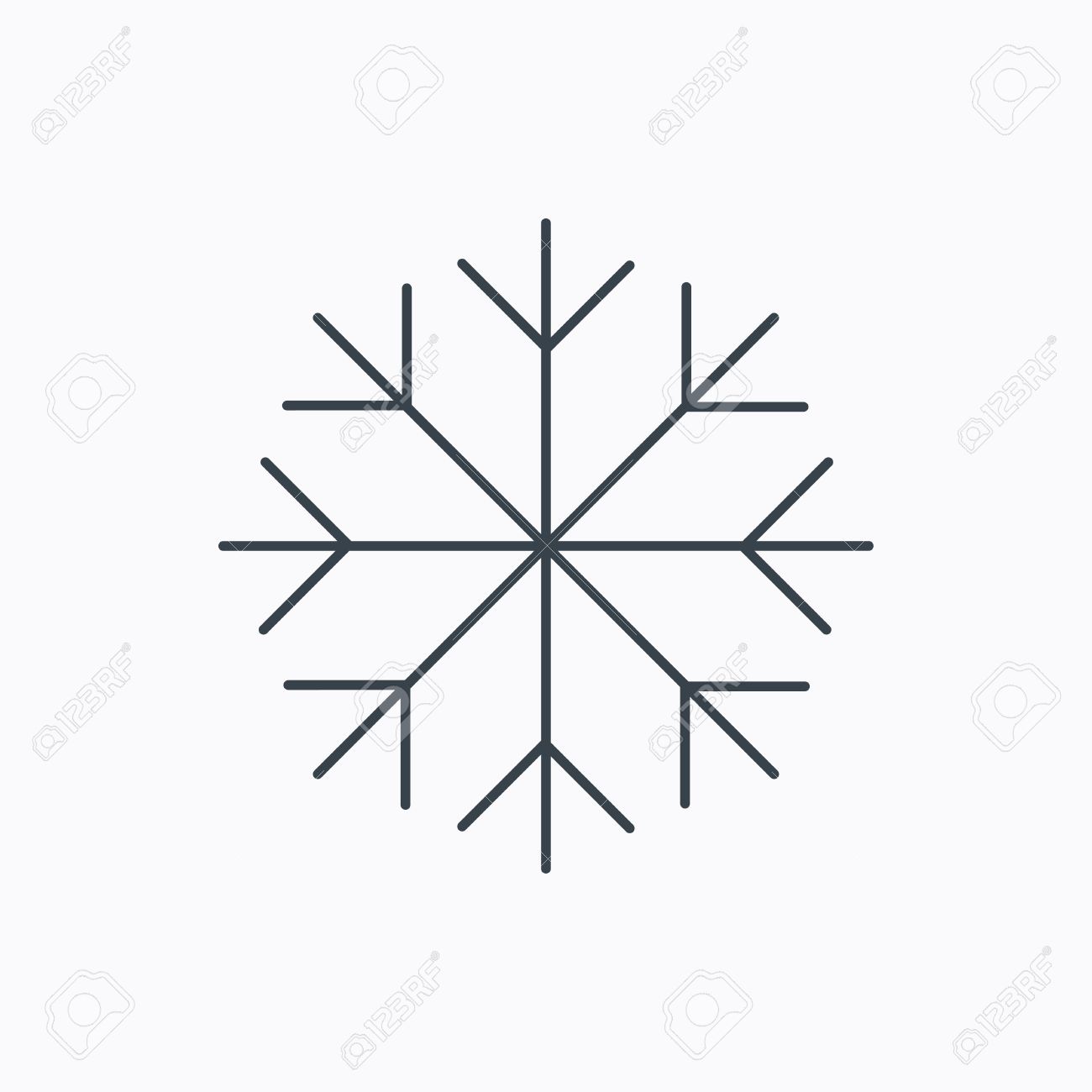 Snowflake Winter Christmas Flat Icon Set Stock Vector 66900646 
