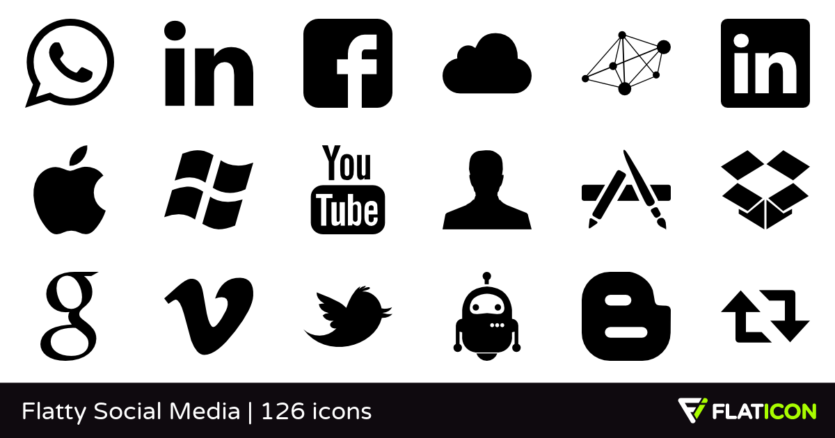 Infinitely Customizable SVG  PNG Flat Circular Social Media Icons 