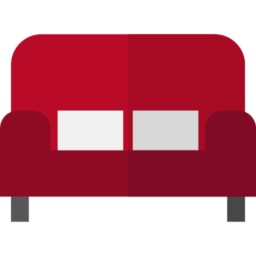 Red sofa icon - Free red furniture icons