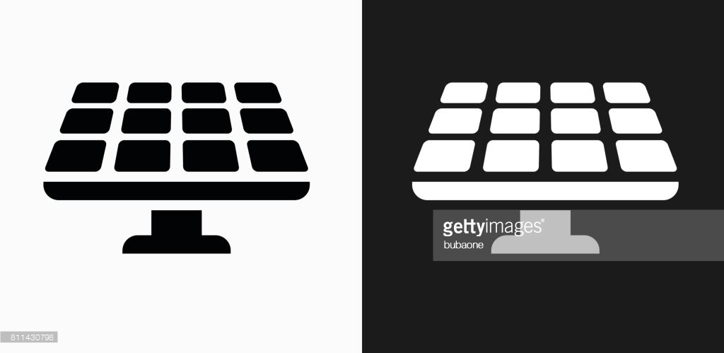Solar panel icon stock vector. Illustration of sign, pictogram 