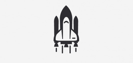 Space Shuttle Icon In Single Grey Color. Exploration, Satellite 
