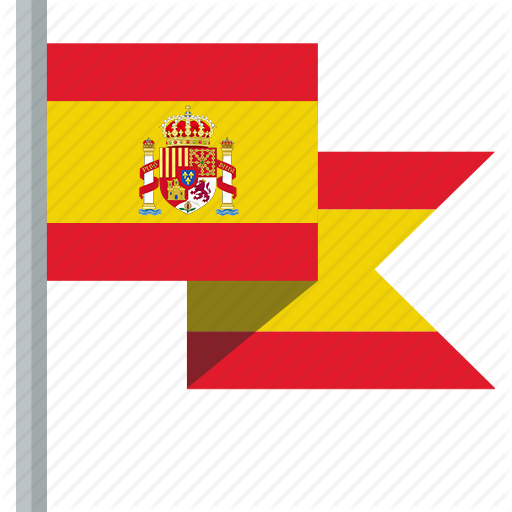 Speech bubble icon. Illustration of flag of Spain
