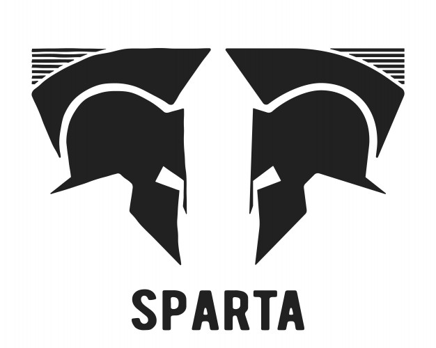 Ancient warrior, knight, spartan helmet icon. Vector art. Stock 