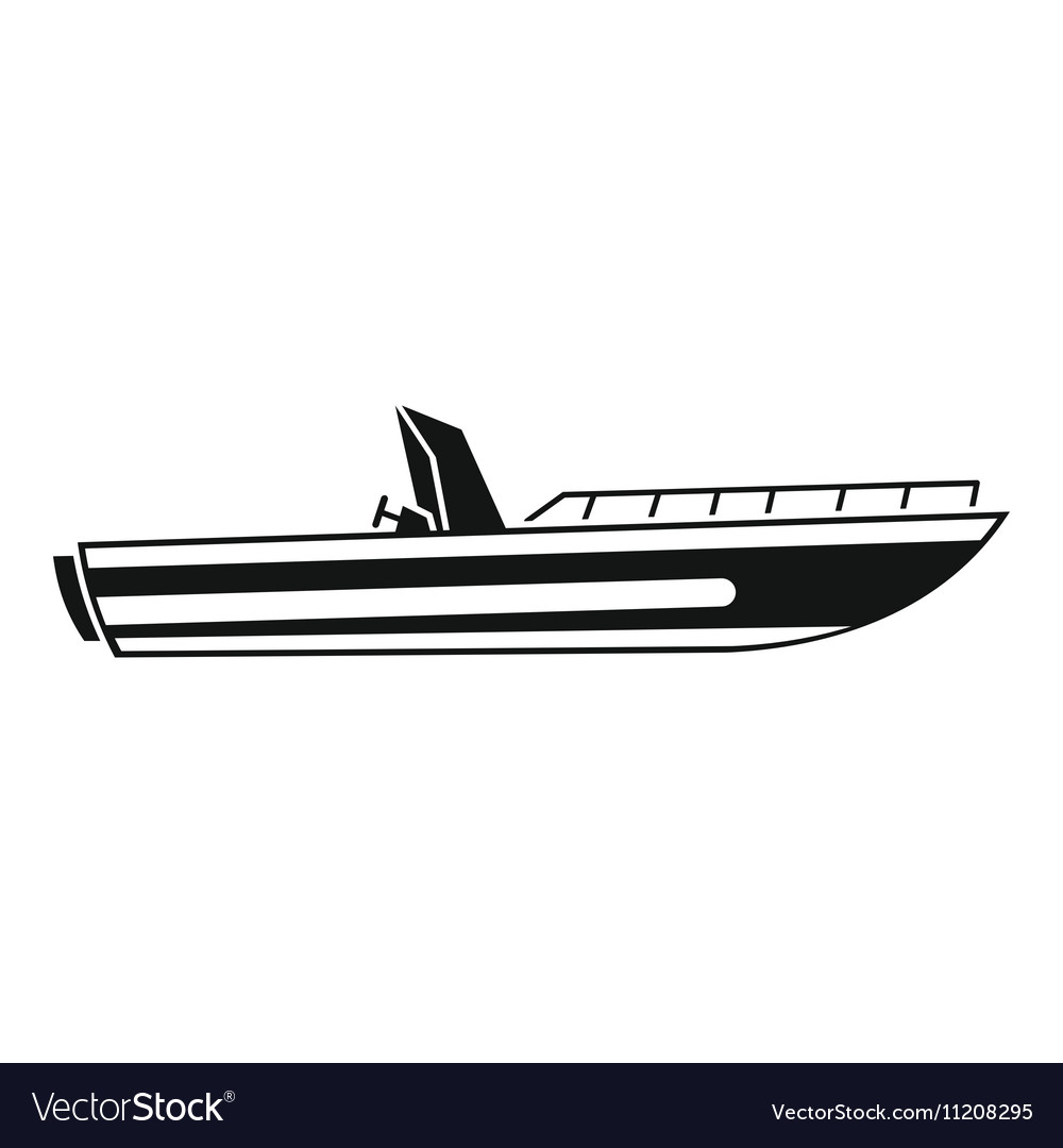 Speed boat logo. Speed boat monochrome logo, emblem. vector 