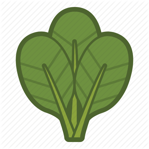 Spinach icon flat style Royalty Free Vector Image