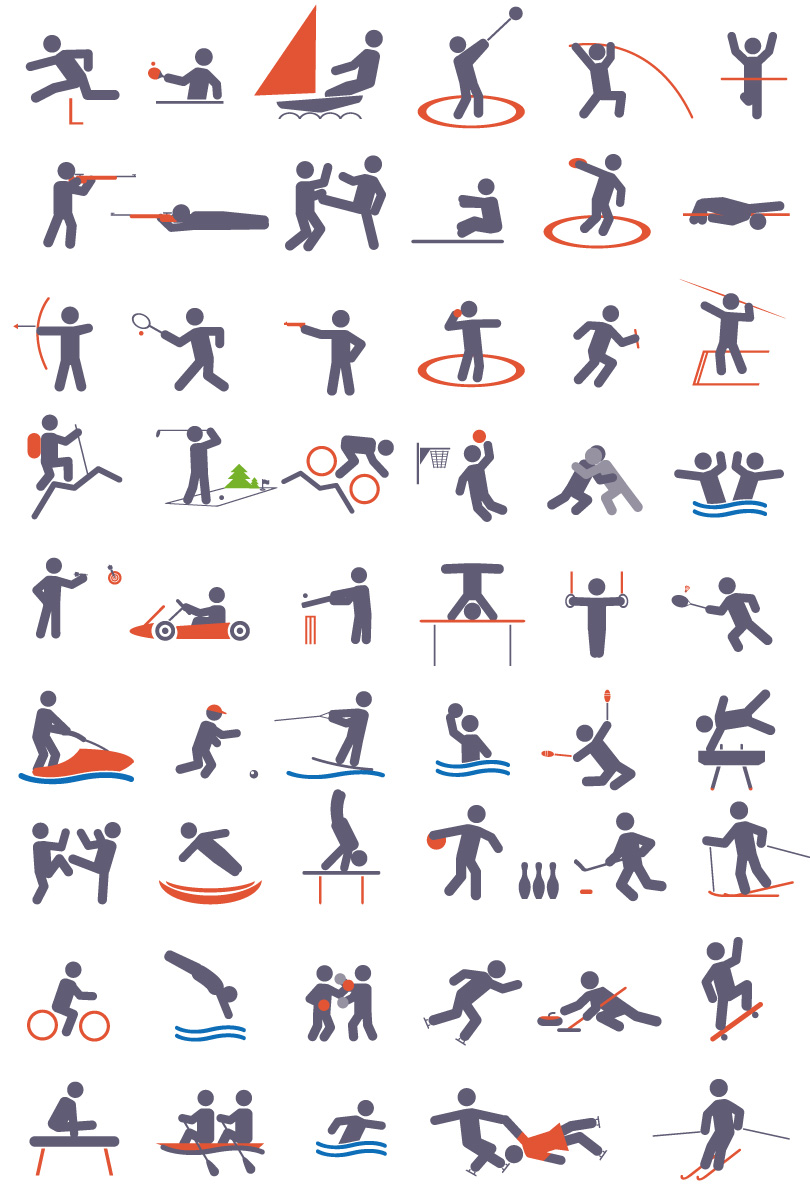 Sports icons Free vector in Adobe Illustrator ai ( .AI 