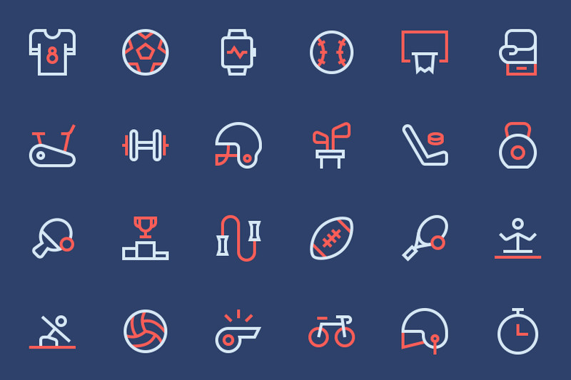 40 Sports Icons Sketch freebie - Download free resource for Sketch 