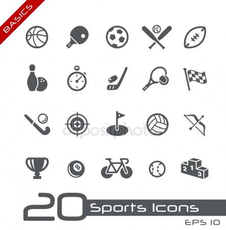 Sports icons basics vector vector illustration  Etty Ozer 