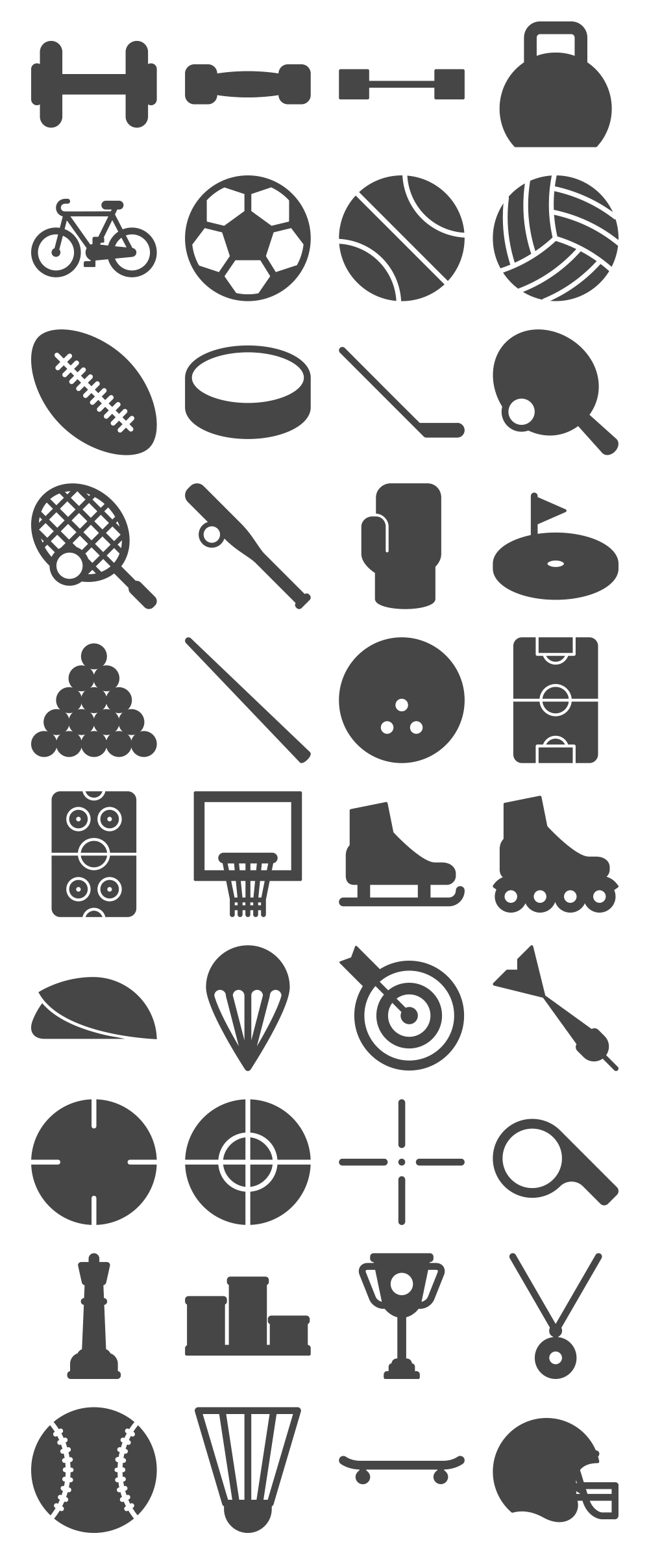 Free Sports Icons Vector - Download Free Vector Art, Stock 