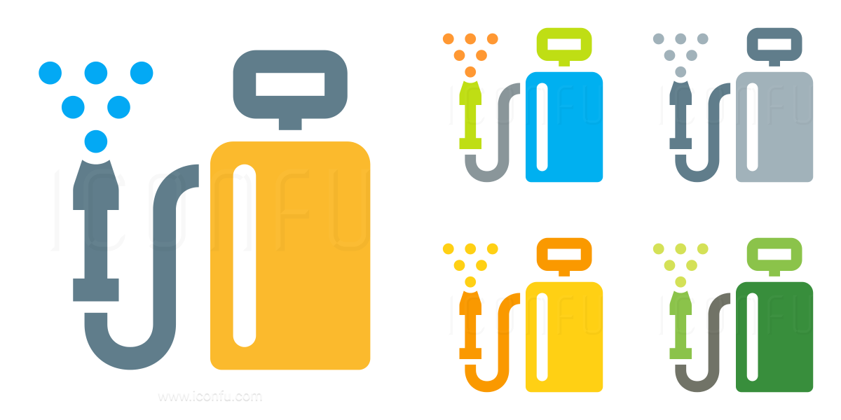Air paint sprayer icon simple style Royalty Free Vector