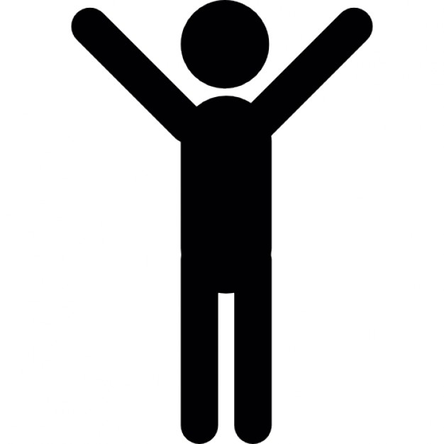 Man Waving Arm - Free people icons