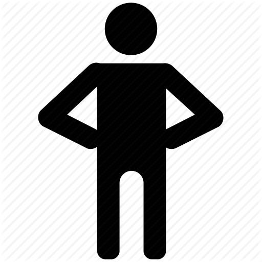 Man silhouette standing with arms up Icons | Free Download