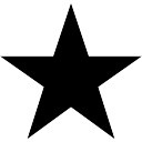 Monochrome round star icon Stock image and royalty-free vector 