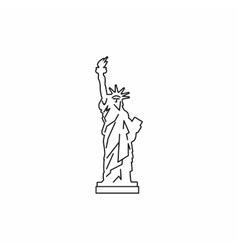 Statue Liberty Icon Isolated On White Stock Illustration 437388316 