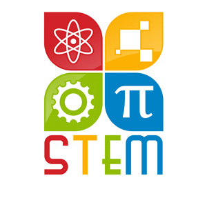 Illustration of STEM - science, technology, engineering 