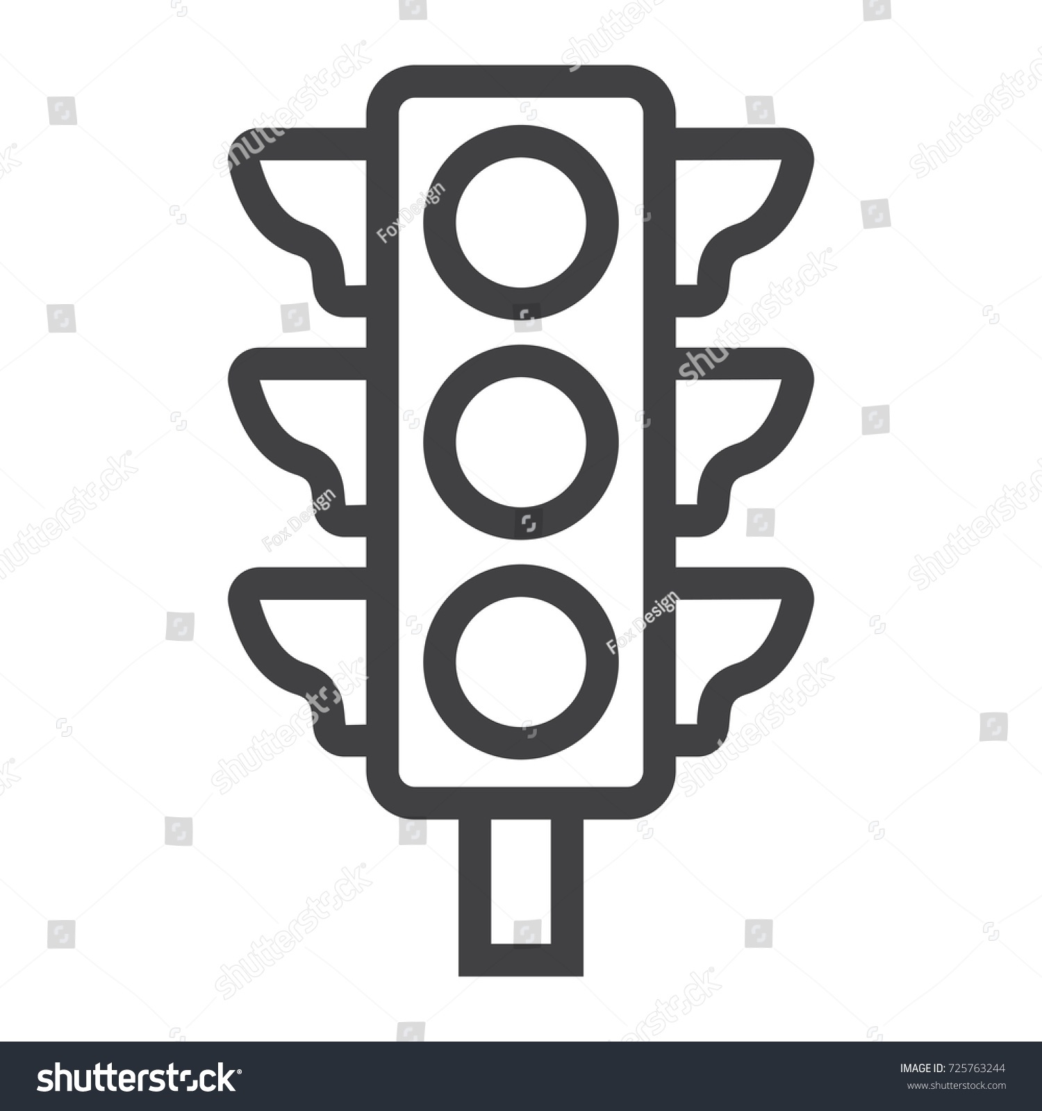 The Traffic Light Icon. Stoplight And Semaphore, Crossroads 