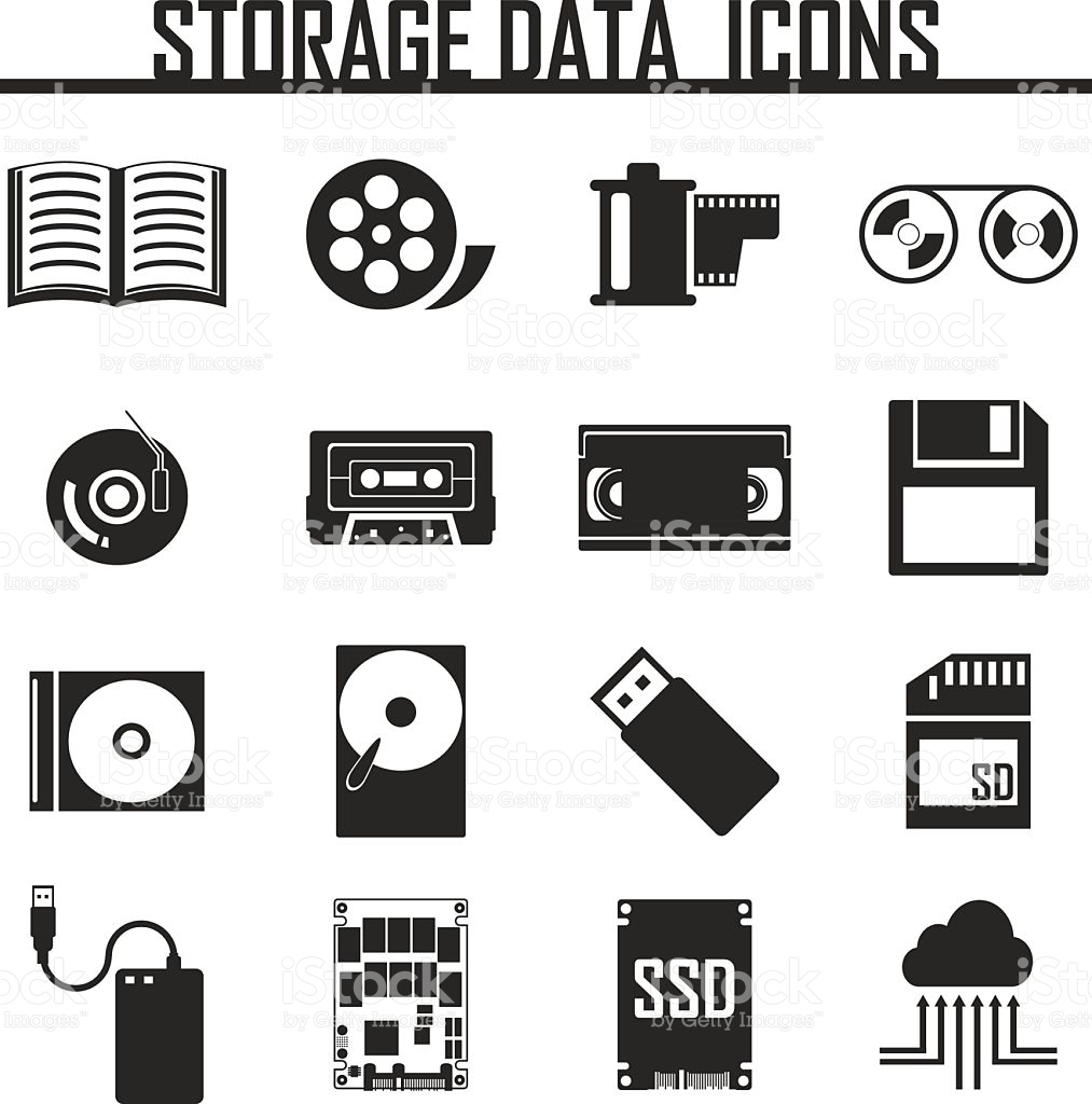 Storage Icons Vector Art  Graphics | freevector.com