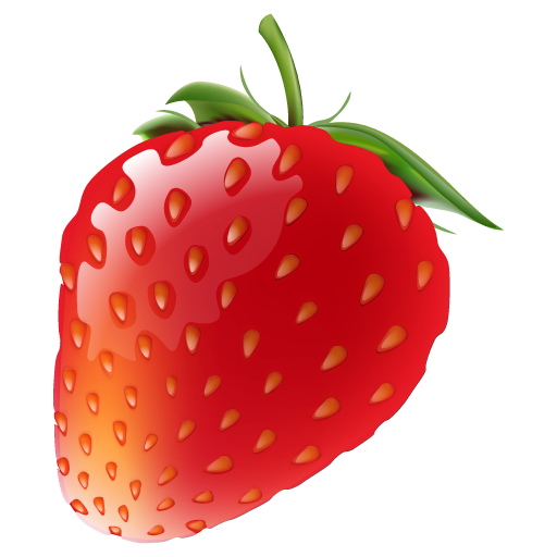 Cute Strawberry Icon Illustration Stock Vector - Illustration 