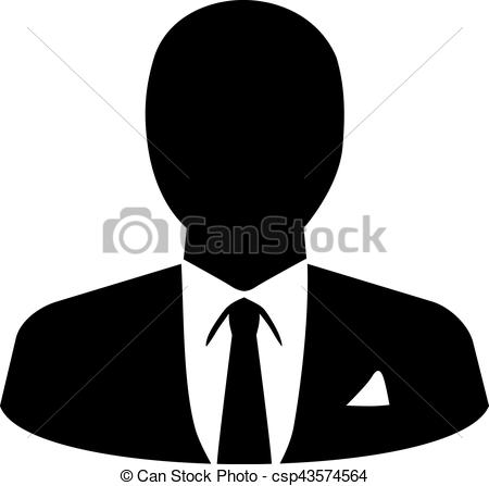 Cartoon suit man avatar person icon. vector graphic. Cartoon 