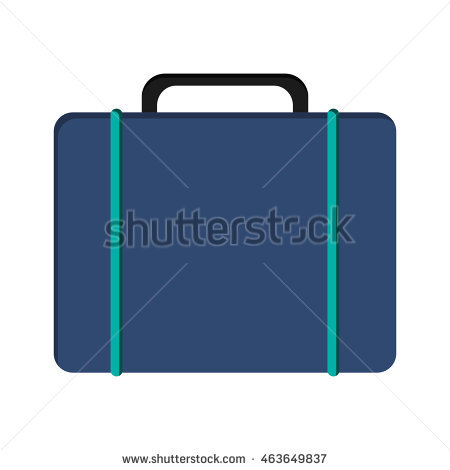 Hand holding a suitcase icon Royalty Free Vector Image
