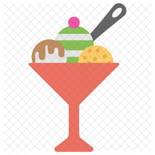 Three Scoop Ice Cream Sundae Icon Royalty-Free Stock Image 