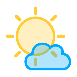 Abstract, clear, forecast, sun, sunny, temperature, weather icon 