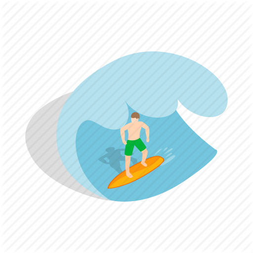 Surf wave icon white isolated on blue background vector vector 